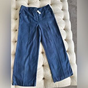 Talbots Navy Wide-Leg Trousers